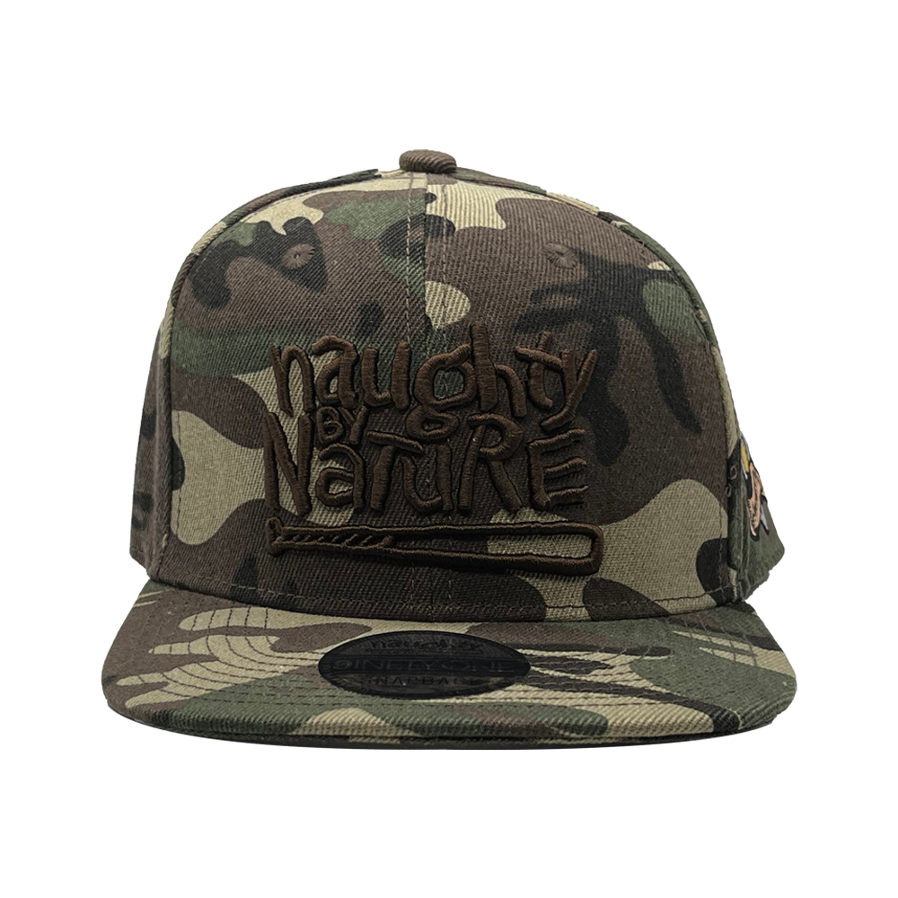 ★New Era★ NAUGHTY BY NATURE X New Era 5950 Ball Cap Camo 1 Naughty By Nature Camo Snapback Cap – Naughty by Nature